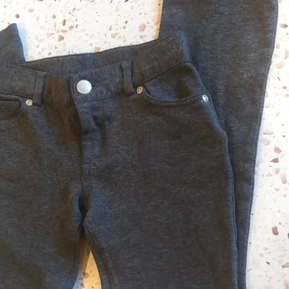 Dark Grey Heather Knit Stretch Jeans | S (6-6X)